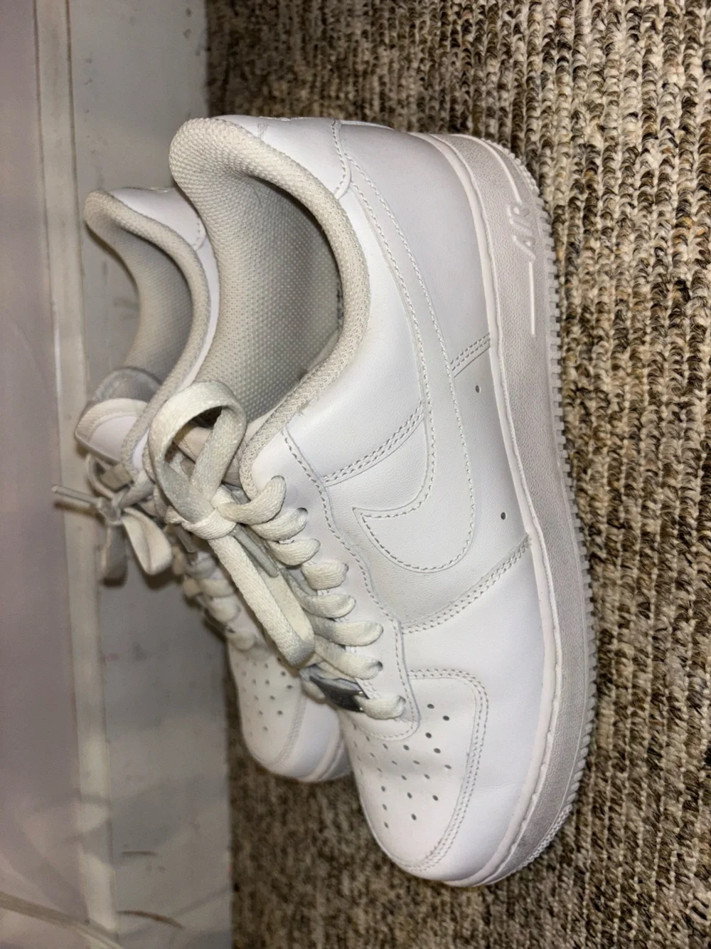 Nike White Low-Top Leather Sneakers